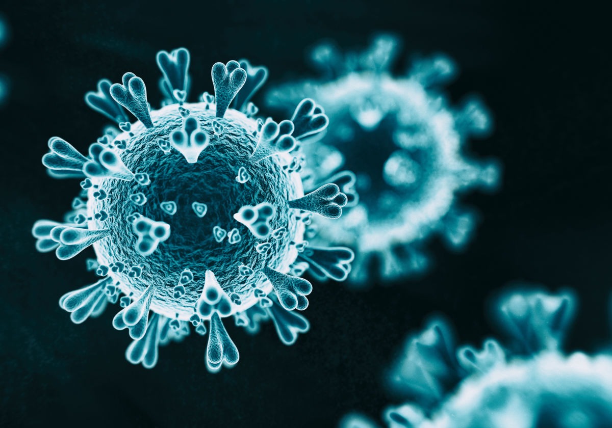 Image shows a COVID-19 Virus